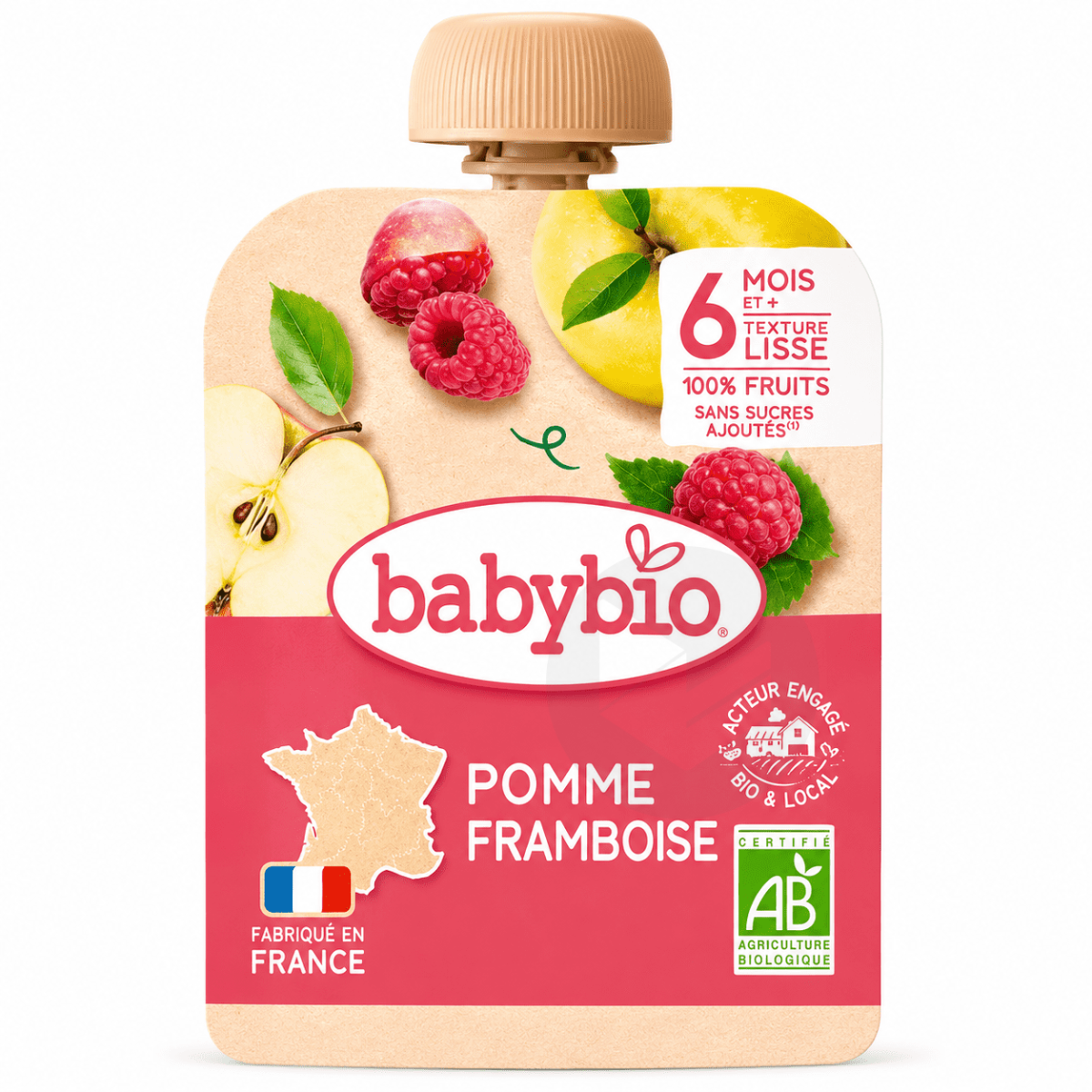 Gourdes Pomme d'Occitanie Framboise 90g