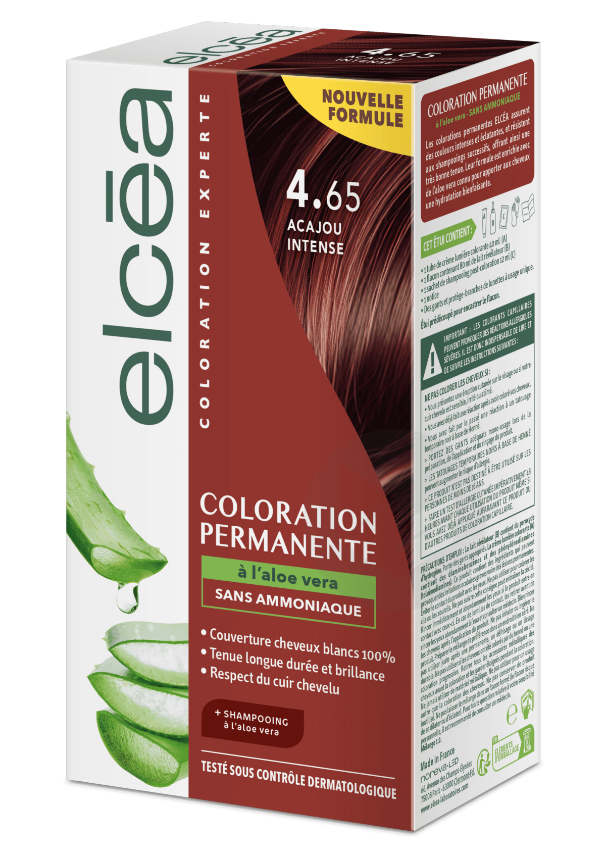 Coloration Permanente Acajou Intense 4.65