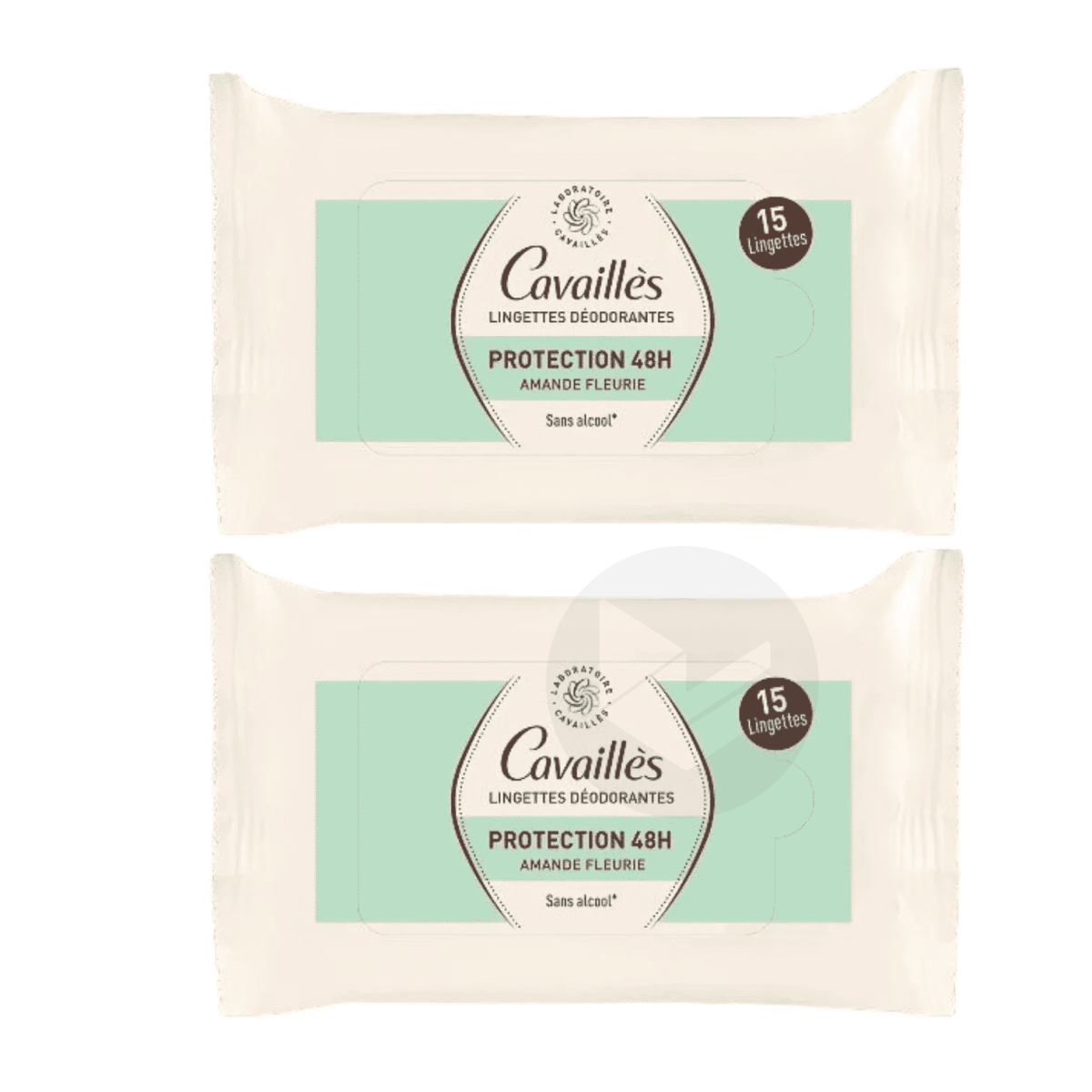 Lingettes Déodorantes Amande Fleurie Protection 48H 2x15 lingettes