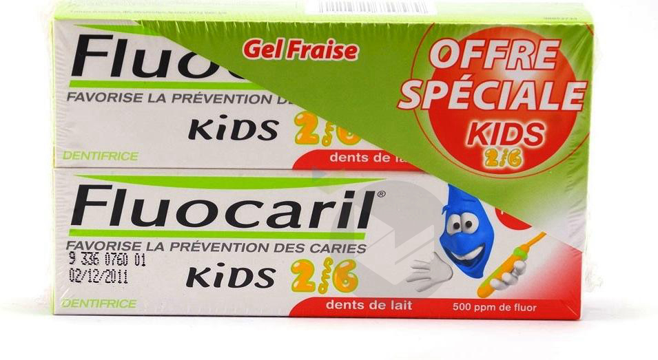 FLUOCARIL KIDS Gel dentifrice fraise 2/6ans 2T/50ml