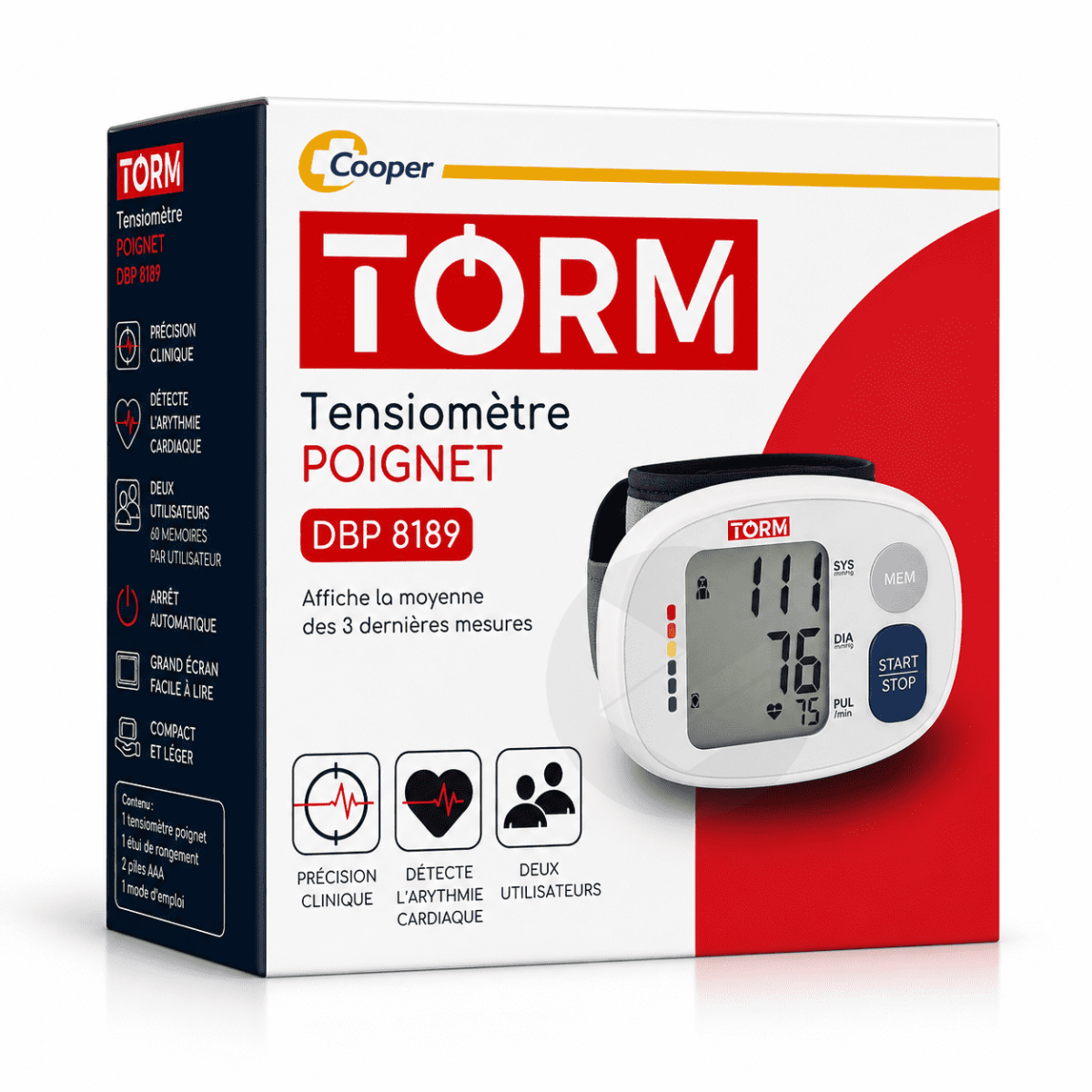 Tensiomètre Poignet Torm DBP 8189
