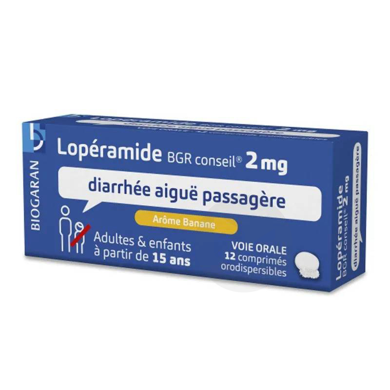 LOPERAMIDE BGR CONSEIL 2 mg, 12 comprimés orodispersibles