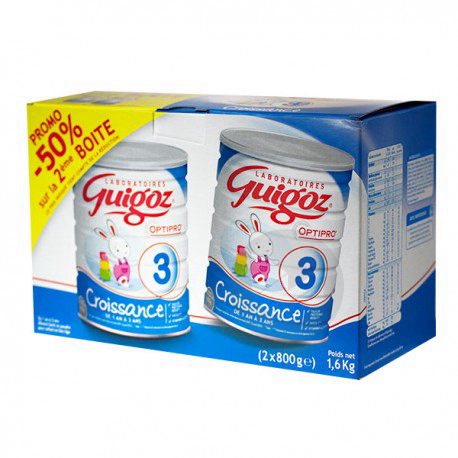 GUIGOZ CROISSANCE 3 BIB Lait pdre 2B/800g