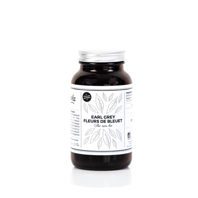 Earl Grey Fleurs De Bleuet - Thé Noir Bio Bocal En Verre 70g