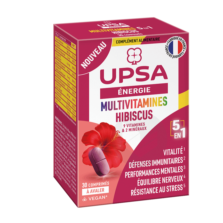 Energie multivitamines 5 en 1 Hibiscus 30 comprimés