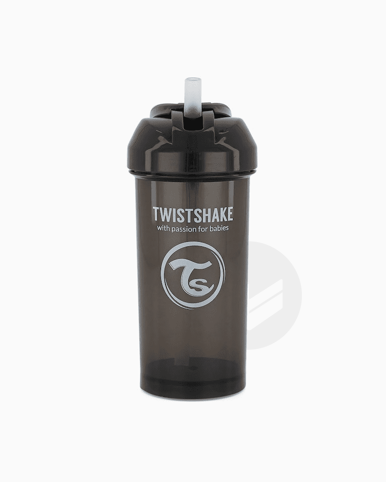 Tasse à paille Noir 360ml 6m+