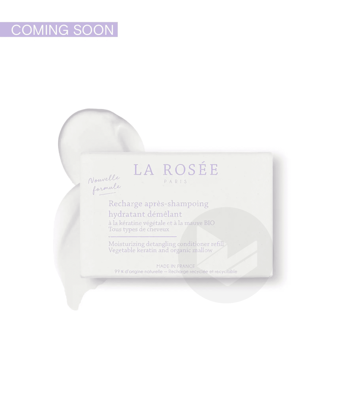 Recharge après-shampoing hydratant démêlant à la kératine végétale et à la mauve BIO 200ml