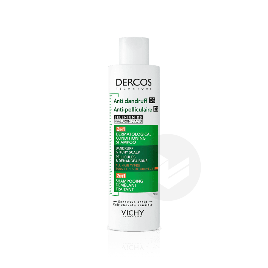 Dercos Anti-Pelliculaire DS 2-en-1 Shampooing + Après-shampooing 400ml