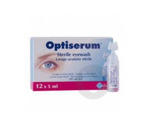 Optiserum Lavage Oculaire Stérile 12 X 5 Ml