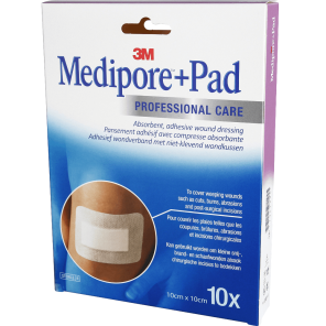 Medipore+ Pad Pansement Adhésif Stérile Avec Compresse 10x10cm X10