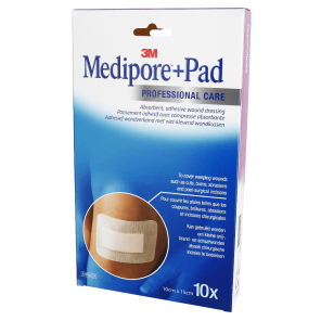 Medipore+ Pad Pans Adhésif Stérile Avec Compresse 10x15cm B/10