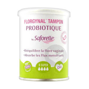 Florgynal Probiotique Tampon Periodique Sans Applicateur Super B 8