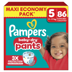 Couches Culottes Bébés Baby-dry 11-17kg Taille 5 X86