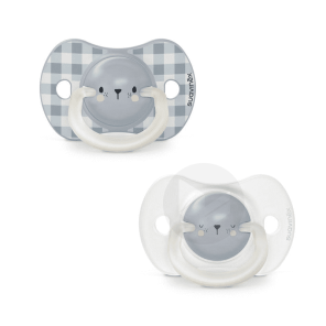 Pack De 2 Sucettes 6-18 Mois Sx Pro Night&day Gris Foncé