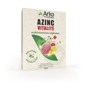 Azinc Vitalité Multivitamines Végétales 30 Comprimés