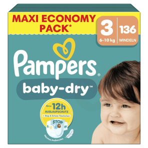Couches Bébés Baby-dry Taille 3 : 6-10 Kg X136