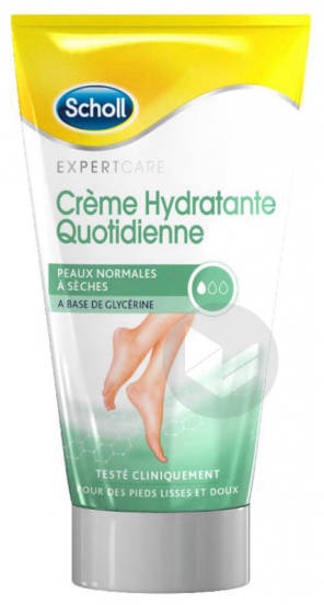 Scholl Crème Hydratante Quotidienne Pieds Secs Tube 150ml