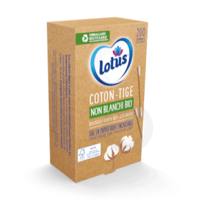 Boite Coton-tige Non Blanchi Bio X200