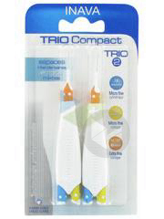 Trio Compact Brossette Mixte Espaces Etroits Blister 6