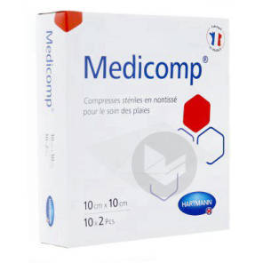 Medicomp Compresse Stérile 10x10cm 50 Sachets De 2