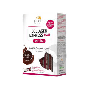 Collagen Express Bar Anti-âge Barre Beauté De La Peau Chocolat Noir 6 Barres
