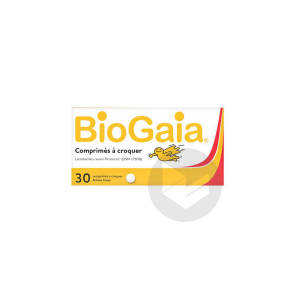 Bio Gaia L Reuteri Pro Tectis Probiotique Fraise 30 Comprimes