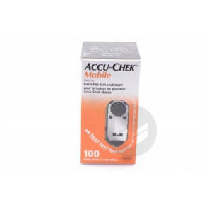 Accu Hek Mobile Cassette Test Pour La Determination De La Glycemie 2 X 50