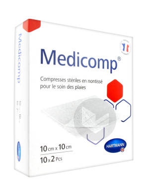 Medicomp Compresse Stérile 10x10cm 10x2 Sachets