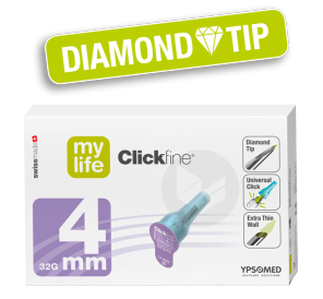 Mylife Clickfine Diamondtip Aiguilles Pour Stylo Injecteur 4mmx32g X100