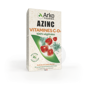 Azinc Vitamines C + D 20 Comprimés Effervescents