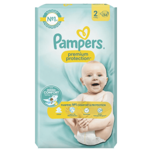Couches Premium Protection Taille 2 : 4-8 Kg X54