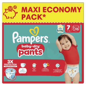 Couches Culottes Bébés Baby-dry Taille 7 : 15+ Kg X62