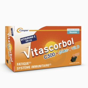 Vitascorbol C 500 + Zinc + Vitamine D 30 Capsules