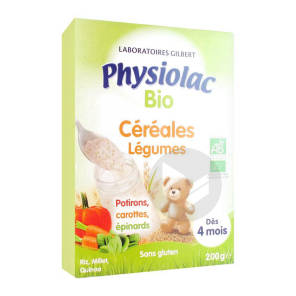 Physiolac Bio Céréales Légumes Dès 4 Mois 200 G