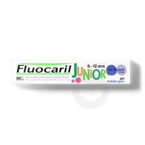 Fluocaril Junior Dentifrice Bubble Gum 6-12ans T/75ml