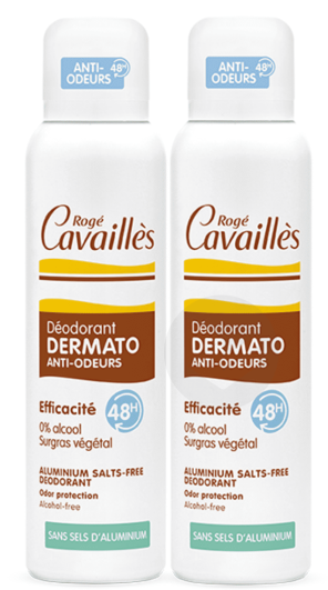Déodorants Dermato Anti Odeurs Spray 48h 150ml X2