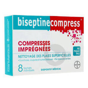 Compresse Impregnee Nettoyante Antiseptique X 8
