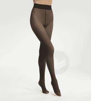 Collant Femme Opaque Et Chaud Effet Transparent Noir  Thermo 1/2