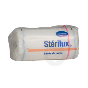 Sterilux Bande De Crepe Pur Coton 10 Cmx 4 M