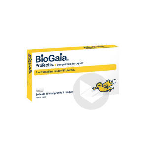 Bio Gaia L Reuteri Pro Tectis Probiotique Fraise 10 Comprimes