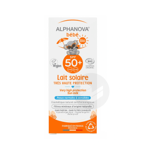 Crème Solaire Bébé Certifiée Bio Spf 50+ Hypoallergénique 50g