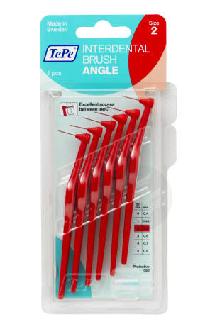 Brossettes Interdentaires Angle Rouge 0.5mm Iso 2 X6