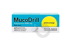 Mucodrill 600 Mg Comprimé Effervescent Sans Sucre Édulcoré Au Sucralose (tube De 10)