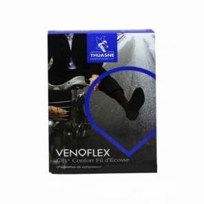 Chaussette Venoflex Classe 2 City Fil D Ecosse Homme Noir Longue Taille 3