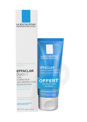 Effaclar Duo(+) Soin Correcteur Anti-imperfections Désincrustant Anti-marques Anti-récidive 30ml + Gel Moussant Offert