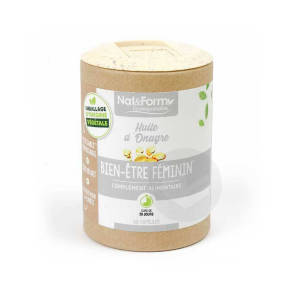 Nat&form Eco Responsable Huile D'onagre Bio+vitamine E Caps B/60