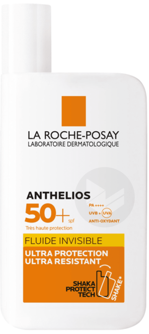 Anthelios Crème Solaire En Fluide Invisible Visage Spf50+ Avec Parfum 50ml