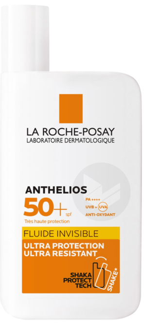 Anthelios Crème Solaire En Fluide Invisible Visage Spf50+ Avec Parfum 50ml + Eau Thermale 50ml Offerte