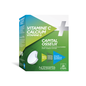 Vitamine C + Calcium + Vitamine D 24 Comprimés