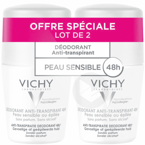 Déodorant Anti-transpirant 48h - Roll-on Peau Sensible 2x50ml